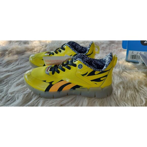 3993)Hot Wheels x Reebok Zig n'Glow Kids 'Roger Dodger ' Running Shoes Size US 2 - Picture 3 of 9